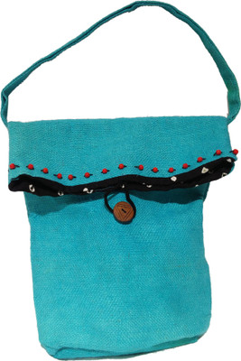 

Khadi Eco Basket Stylish Jute Hand Bag Multipurpose Bag(Light Blue, 35 L)