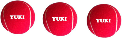 

YUKI 3 PIECES RED CRICKET TENNIS BALLS Tennis Ball(Pack of 3, Red)