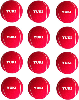 

YUKI 12 PIECES RED CRICKET TENNIS BALLS Tennis Ball(Pack of 12, Red)