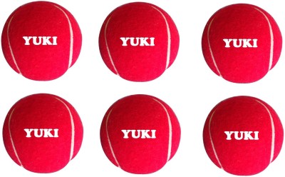 

YUKI 6 PIECES RED CRICKET TENNIS BALLS Tennis Ball(Pack of 6, Red)