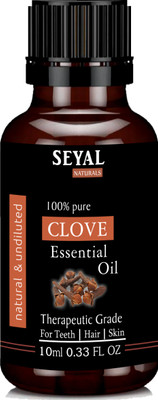 

Seyal Naturals 100% Pure Clove Essential Oil Therapeutic Grade, for Teeth, Hair, Skin(10 ml)