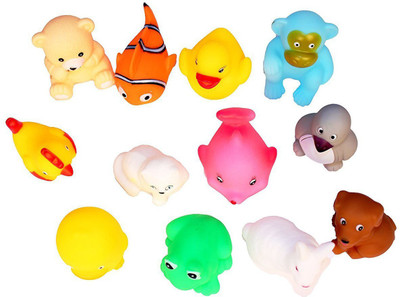 

ODDEVEN Baby Swimming 12 Pcs Sounding_0ath Toy Bath Toy(Multicolor)