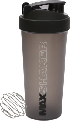 

Jaypee Plus Max Gym bottle 700 ml Shaker(Pack of 1, Black), Black;grey