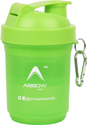 

Arrowmax Shaker for Gym and Regular Use 400ML Model (SMART) , Multicolor By Krasa 400 ml Shaker(Pack of 1, Green)