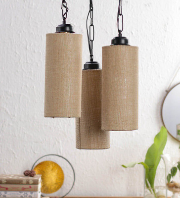 Devansh Jute triple Pendant Lamp Ceiling Lamp(Beige)