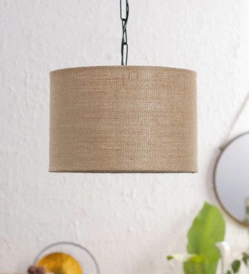Devansh Jute Drum Pendant Lamp Ceiling Lamp(Beige)