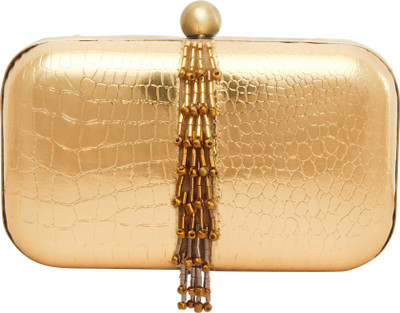 

MONOKROME NEW YORK Party Gold Clutch