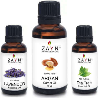 

Zayns Combo of Argan oil , Tea tree essential oil & Lavender essential oil Combo Set(Set of 3)