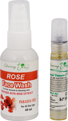 

Glowing Buzz Combo of Rose Face Wash and Vitamin-e Oil(Set of 1)