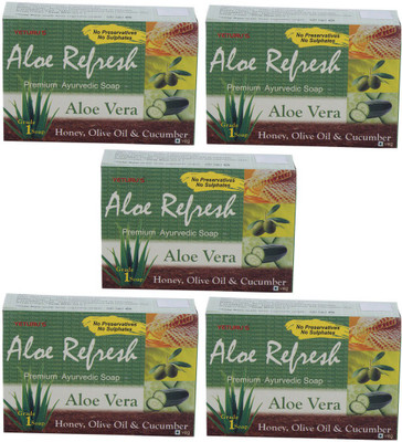

Yeturu's Aloe Refresh Premium Soap(Set of 5)