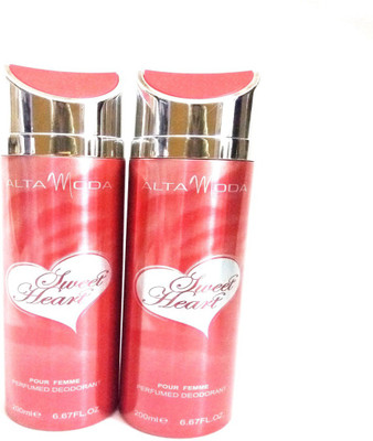 ALTA MODA SWEET HEART Perfume Body Spray - For Women(400 ml, Pack of 2) available at flipkart for Rs.460