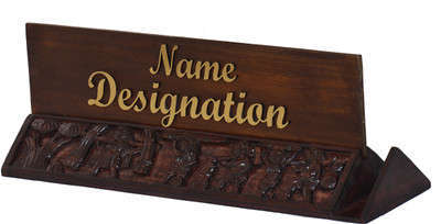 

GITAGGED 1 Compartments WOODEN DESK PLATE(Brown)