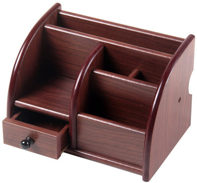 

Aarav International 5 Compartments Wood Handicraft Mobile Holder(Brown)
