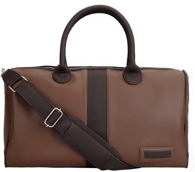 

TRAFEL WOODS TRAFELWOODS LEATHER BROWN 18.5 inch DUFFLE BAG Travel Duffel Bag(Brown)