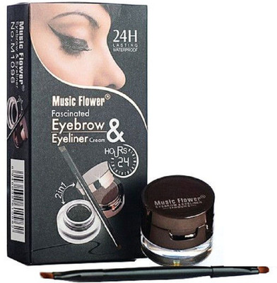 

Music Flower 2 In 1 Fascinated Eyebrow & Eyeliner Cream 14 g(Black)