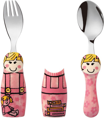 

Babyoodles Light Pink Girl Fork And Spoon Set For Kids - Phthalates, Abs(Ligh Pink)