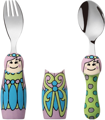 

Babyoodles Blue Fairy Princess Fork And Spoon Set For Kids - Phthalates, Abs(Blue)
