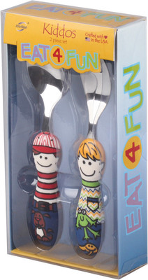 

Babyoodles Red Sam Fork And Ben Spoon Set For Kids - Phthalates(Red)
