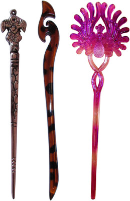 

Kabello Gajra Veni Combo of Multi Color Juda Sticks Bun Stick(Multicolor)