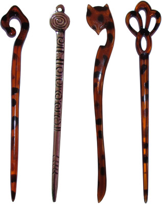 

One Personal Care Rich and Royale Combo of Multi Color Juda Sticks Bun Stick(Multicolor)
