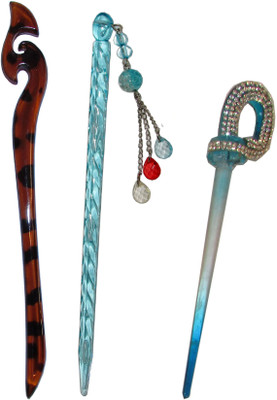 

ELV 7-in-1 Combo of Multi Color Juda Sticks Bun Stick(Multicolor)