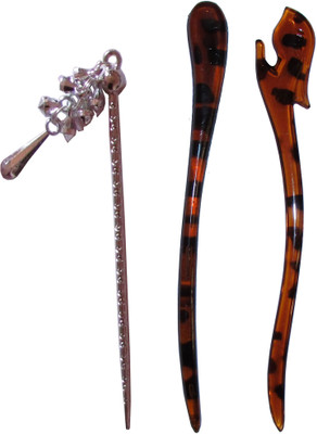 

Moki Combo of Multi Color Juda Sticks Bun Stick(Multicolor)