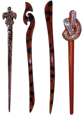 

One Personal Care Rich and Royale Combo of Multi Color Juda Sticks Bun Stick(Multicolor)