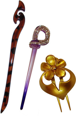 

Kabello Gajra Veni Combo of Multi Color Juda Sticks Bun Stick(Multicolor)