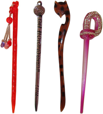 

Kabello Gajra Veni Combo of Multi Color Juda Sticks Bun Stick(Multicolor)