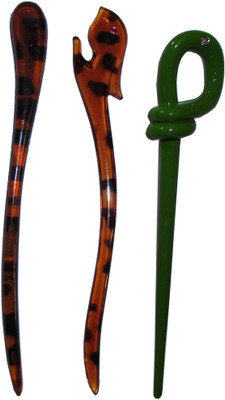 

One Personal Care Rich and Royale Combo of Multi Color Juda Sticks Bun Stick(Multicolor)