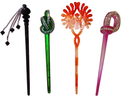 

Kabello Gajra Veni Combo of Multi Color Juda Sticks Bun Stick(Multicolor)