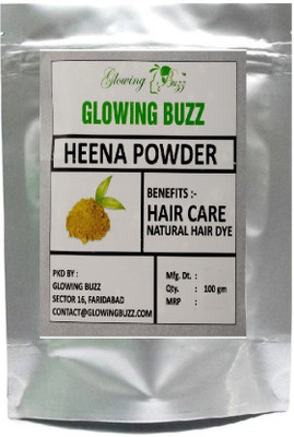

Glowing Buzz Heena Powder Natural Hair Dye Hair Color(Brown)