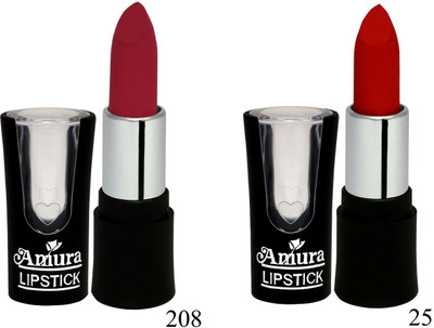 

AMURA A-100 Smart Look LipStick Set of 2(208, 25, 4.5 g)