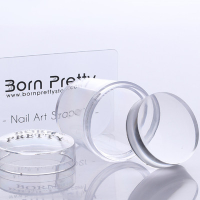 

Born Pretty 4cm XL Clear Nail Art Marshmallow Jelly Stamper & Scraper with Cap(Transparent)