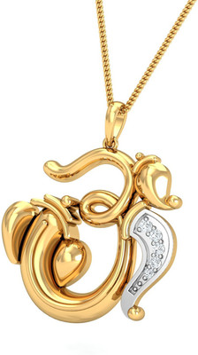 Chandrika Pearls ganesh Gold-plated Cubic Zirconia Alloy Locket