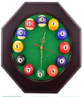 

KBA Billiard wall clock Billiard Ball(Pack of 1, Brown)