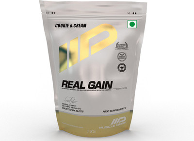 

MUSCLEDOSE Real Gain Weight Gainers/Mass Gainers(1 kg, Cookie & Cream)