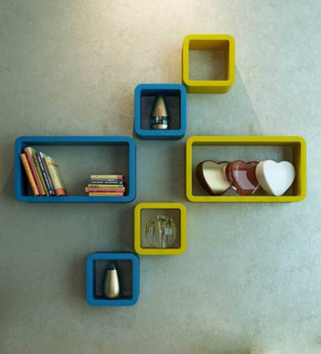 

Wooden Art & Toys Na Wooden Wall Shelf(Number of Shelves - 6, Multicolor)