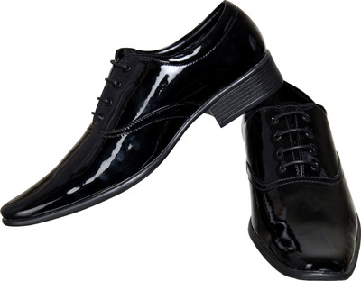

Zapatoz Patent Leather Formal Slip On For Patent Leather Formal Lace-Up For Men (Black) Oxford For Men(Black