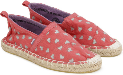 

Superdry ESPADRY Espadrillies For Women(Multicolor, Fluro cherry/glitter hearts
