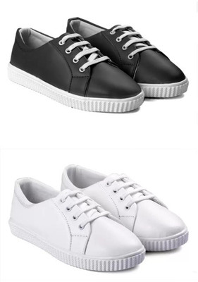 

Paduki 6027 Premium Combo Shoes Sneakers For Women(Black, White