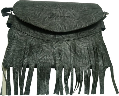

Mangal Brothers Women Casual Black PU Sling Bag
