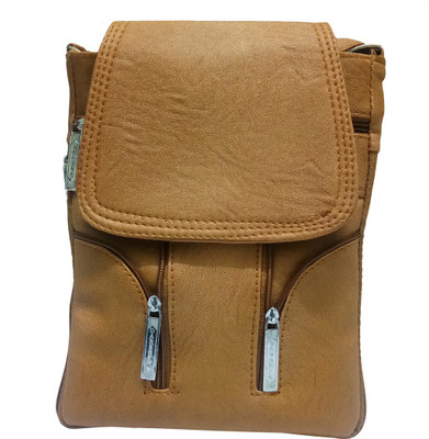 

Mangal Brothers Women Casual Brown PU Sling Bag