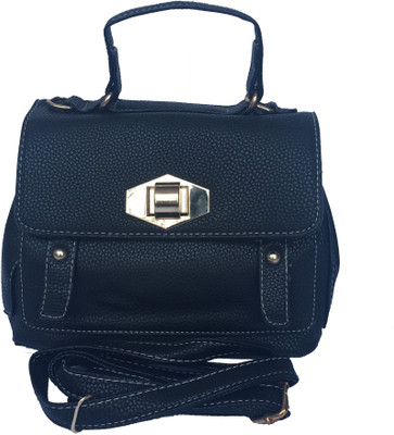

Regiis Women Casual Black PU Sling Bag