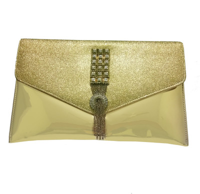 

Mangal Brothers Women Casual Gold PU Sling Bag