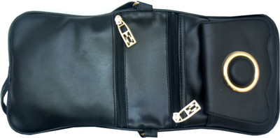 

ADORSY Girls Casual Black Rexine Sling Bag