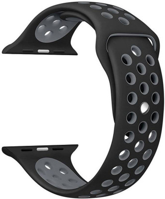 

Globus Geschaft Silicon Wrist Band Strap for Smart Watch - Black grey 42 mm Smart Watch Strap(Black, Grey)