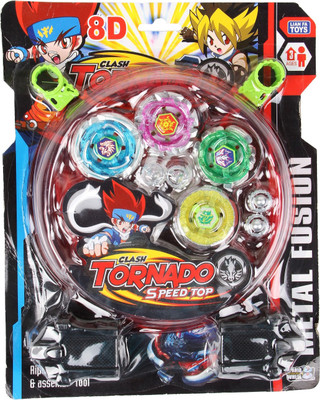 

Toyvala 4 Beyblade Set With Ripchord Launcher And Assemble Tool - 8D Tornado Speed Top (Multicolor)(Multicolor)