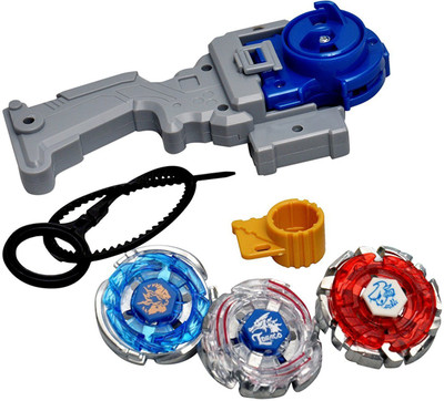 

Civil 4D 3 in 1 Beyblades Metal Fighter Fury with Metal Fight Ring and Handle Launcher (Multicolor)(Multicolor)