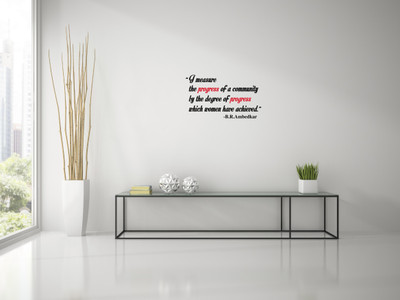 peacockirde 60 cm Ambedkar Quotes Self Adhesive Sticker(Pack of 1)